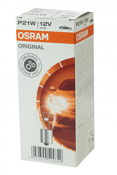 Osram P21W Original Spare Part BA15s Bremsleuchten (10er Pack