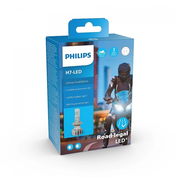 Philips H7 Ultinon Pro6000 HL Moto (mit Straßenzulassung*)