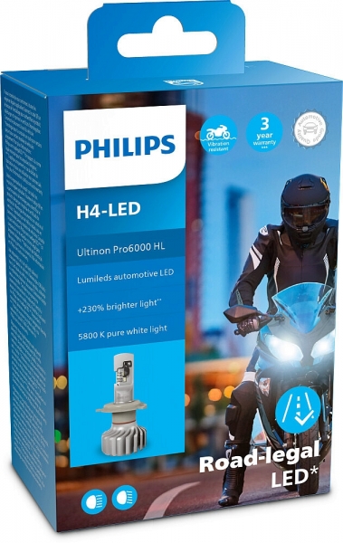 Philips H7 Ultinon Pro6000 HL Boost Moto (mit Straßenzulassung*)