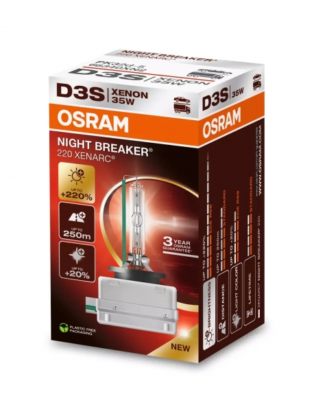 Osram D3S Night Breaker 220 Xenon Scheinwerferlampe +220%