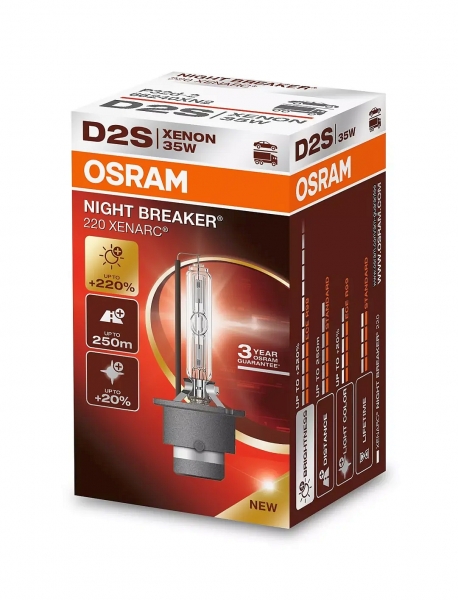 Osram D2S Night Breaker 220 Xenon Scheinwerferlampen +220% Duo Box (2 Stück)